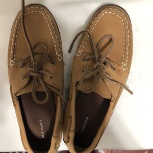 Land’s End boat shoe style 2M leather